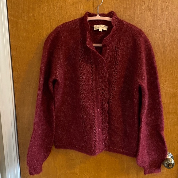 NWOT Sézane Angie Cardigan Burgundy - Size M - Picture 2 of 6